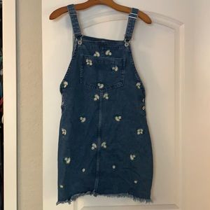 Denim overall dress